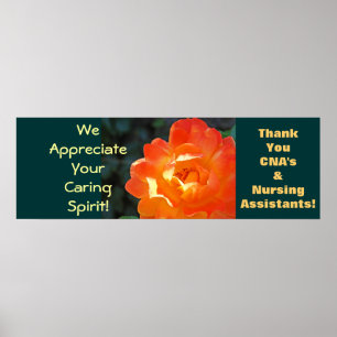 CNA-Kunstposter Rose Certified Nursing Assistant Poster