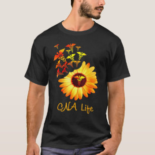 Cna Life Sonnenblumen Niedliche Krankenschwester f T-Shirt