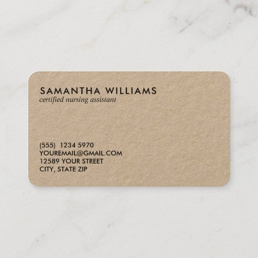 CNA-Logo oder -Foto Visitenkarte (Rückseite)