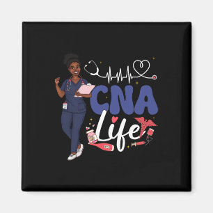 Cna Nurse Black History Monat Afro American Jun Magnet