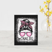 Cna Nurse Life Bleached Shirts Nk Leopard Messy Bu Karte (Gelbe Blume)