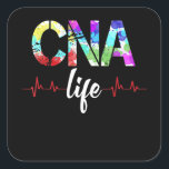 CNA Nurse Registered Nurse Life Quadratischer Aufkleber<br><div class="desc">CNA Nurse Registered Nurse Life</div>