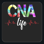 CNA Nurse Registriert Krankenversicherung Quadratischer Aufkleber<br><div class="desc">CNA Nurse Registriert Krankenversicherung</div>