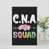 CNA Nurse Squad Certified Nursing Assistant Briefpapier (Stehend Vorderseite)