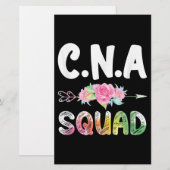 CNA Nurse Squad Certified Nursing Assistant Briefpapier (Vorne/Hinten)