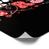Cna Nurse Valentine's Day Hearts Matching Job Team Poster (Ecke)