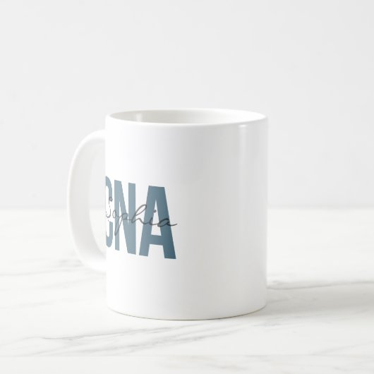 CNA Personalized Name Bold Typography Kaffeetasse (Vorderseite Links)