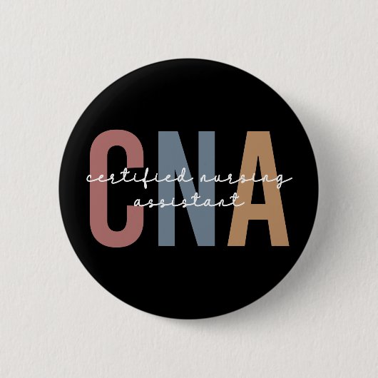 CNA Retro Certified Nursing Assistant Button (Vorderseite)