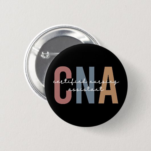 CNA Retro Certified Nursing Assistant Button (Vorne & Hinten)