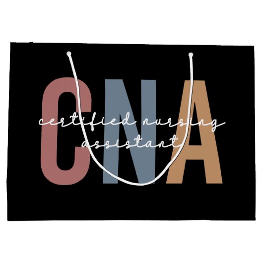 CNA Retro Certified Nursing Assistant Große Geschenktüte (Rückseite)