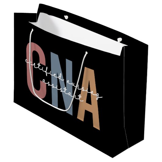 CNA Retro Certified Nursing Assistant Große Geschenktüte (Vorderseite Schrägansicht)