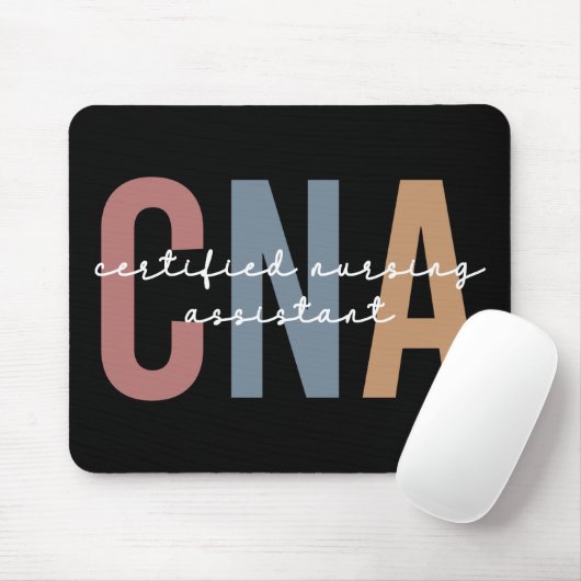 CNA Retro Certified Nursing Assistant Mousepad (Mit Mouse)