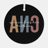 CNA Retro Certified Nursing Assistant Ornament Aus Glas (Rückseite)