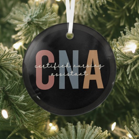 CNA Retro Certified Nursing Assistant Ornament Aus Glas (InSitu)