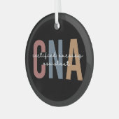 CNA Retro Certified Nursing Assistant Ornament Aus Glas (Vorderseite links)