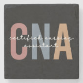 CNA Retro Certified Nursing Assistant Steinuntersetzer (Vorderseite)