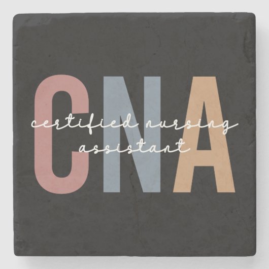 CNA Retro Certified Nursing Assistant Steinuntersetzer (Vorderseite)