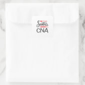 CNA Santas Lieblings-CNA Quadratischer Aufkleber (Tasche)