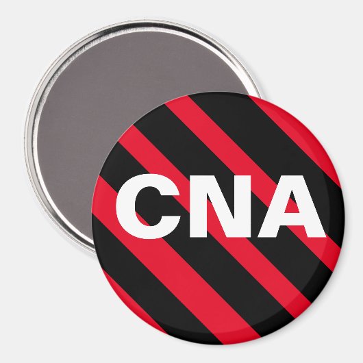 CNA-Schwarz/Rot-Magnet Magnet (Vorderseite/Rückseite)