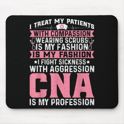 CNA Shirts Geschenke für Männer Frauen Co. CNA zer Mousepad (Vorne)