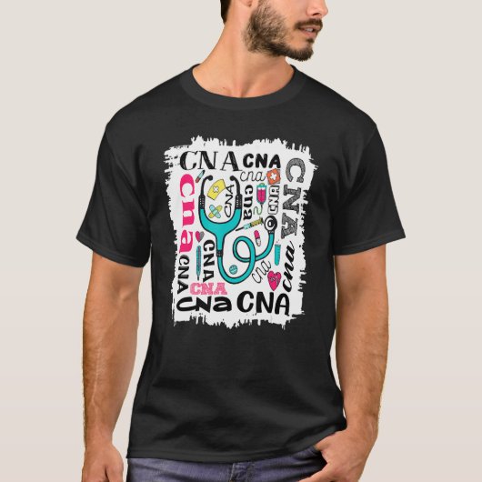 Cna Typografy Bleach Painting Pattern T-Shirt (Vorderseite)