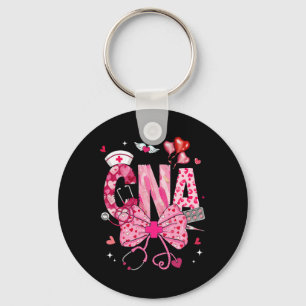 Cna Valentine Kokette Schleife Stethoskop Krankens Schlüsselanhänger