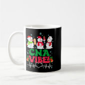 Cna Vibes Nurse Snowman Stethoscope Santa Funny Ch Kaffeetasse (Links)