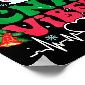 Cna Vibes Nurse Snowman Stethoscope Santa Funny Ch Poster (Ecke)