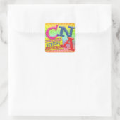 CNA WHIMSICAL LETTERS ZERTIFIZIERT QUADRATISCHER AUFKLEBER (Tasche)