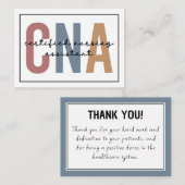 CNA-zertifizierte Assistenzausbildung Mitteilungskarte (Vorne/Hinten)