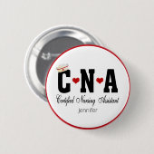 CNA-zertifizierter Krankenpfleger Button (Vorne & Hinten)