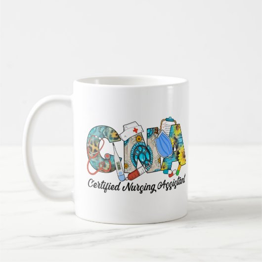CNA-zertifizierter Krankenpfleger Kaffeetasse (Links)