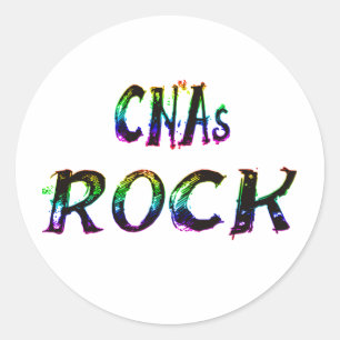 CNAs ROCK COLOR Runder Aufkleber