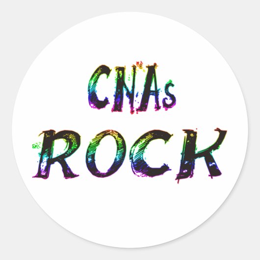 CNAs ROCK COLOR Runder Aufkleber (Vorderseite)