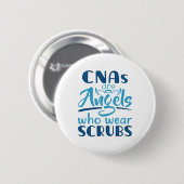 CNAs sind Engel, die Schrott tragen Button (Vorne & Hinten)