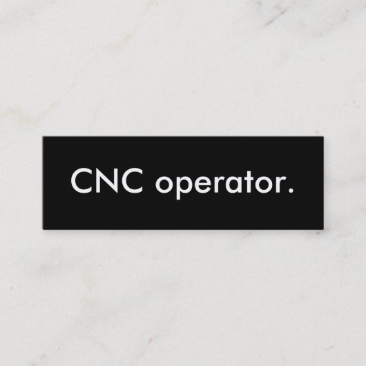 CNC-Bediener. Mini Visitenkarte (Vorderseite)
