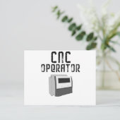 CNC-Bediener Postkarte (Stehend Vorderseite)