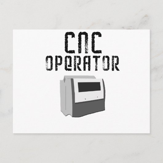 CNC-Bediener Postkarte (Vorderseite)