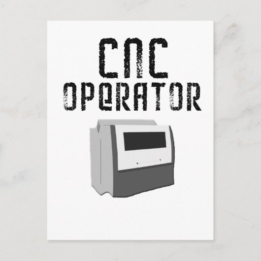 CNC-Bediener Postkarte (Vorderseite)