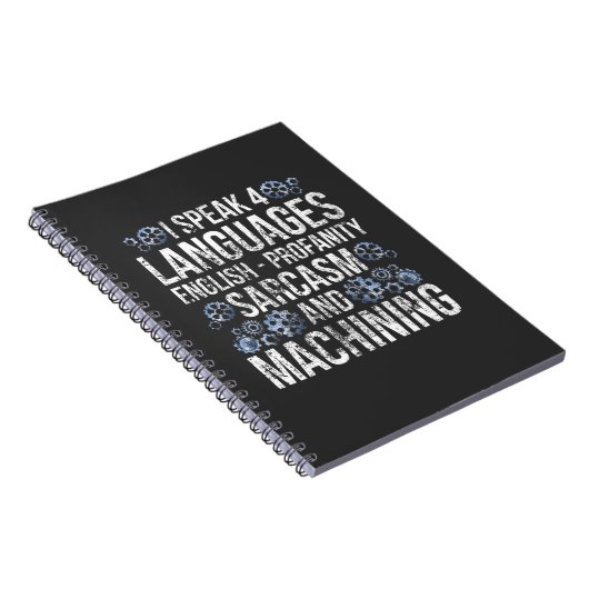 CNC Machining Sarcasm Funny Machinist Notizblock (Rechte Seite)