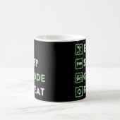 CNC-Machinist essen schlafend G-Code Wiederholung Kaffeetasse (Mittel)