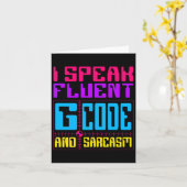 CNC-Machinist Fluent G-Code-Aufkleber Karte (Gelbe Blume)