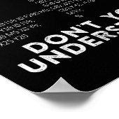 CNC-Machinist, was für ein Teil verstehst du nicht Poster (Ecke)