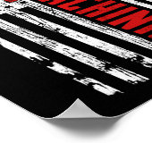 CNC-machinistische amerikanische Flagge Poster (Ecke)