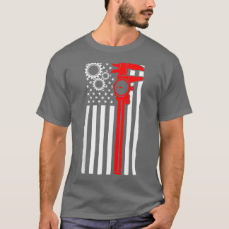 CNC-Maschinenbediener mit Werkzeugfahnen T-Shirt