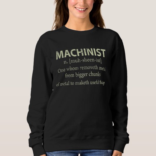 CNC-Maschinendefinitionsingenieure Sweatshirt (Vorderseite)