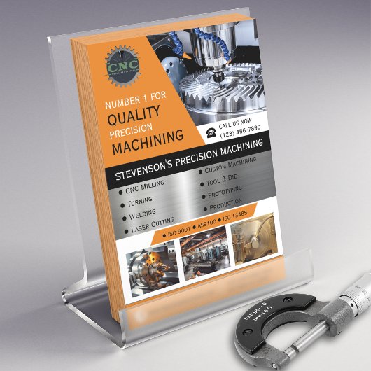 CNC-Maschinenfabrik gelb | Gold Flyer