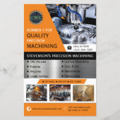 CNC-Maschinenfabrik gelb | Gold Flyer (Vorne)