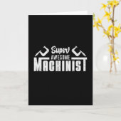 CNC-Maschinentechniker - Geschenkidee Karte (Gelbe Blume)