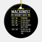 CNC-Maschinisten-Stundenzahl Keramik Ornament (Vorne)